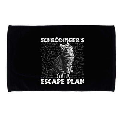 SchröDingerS Cat Escape Plan Phyzique Design Funny Cat Microfiber Hand Towel