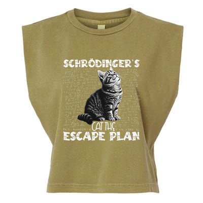 SchröDingerS Cat Escape Plan Phyzique Design Funny Cat Garment-Dyed Women's Muscle Tee