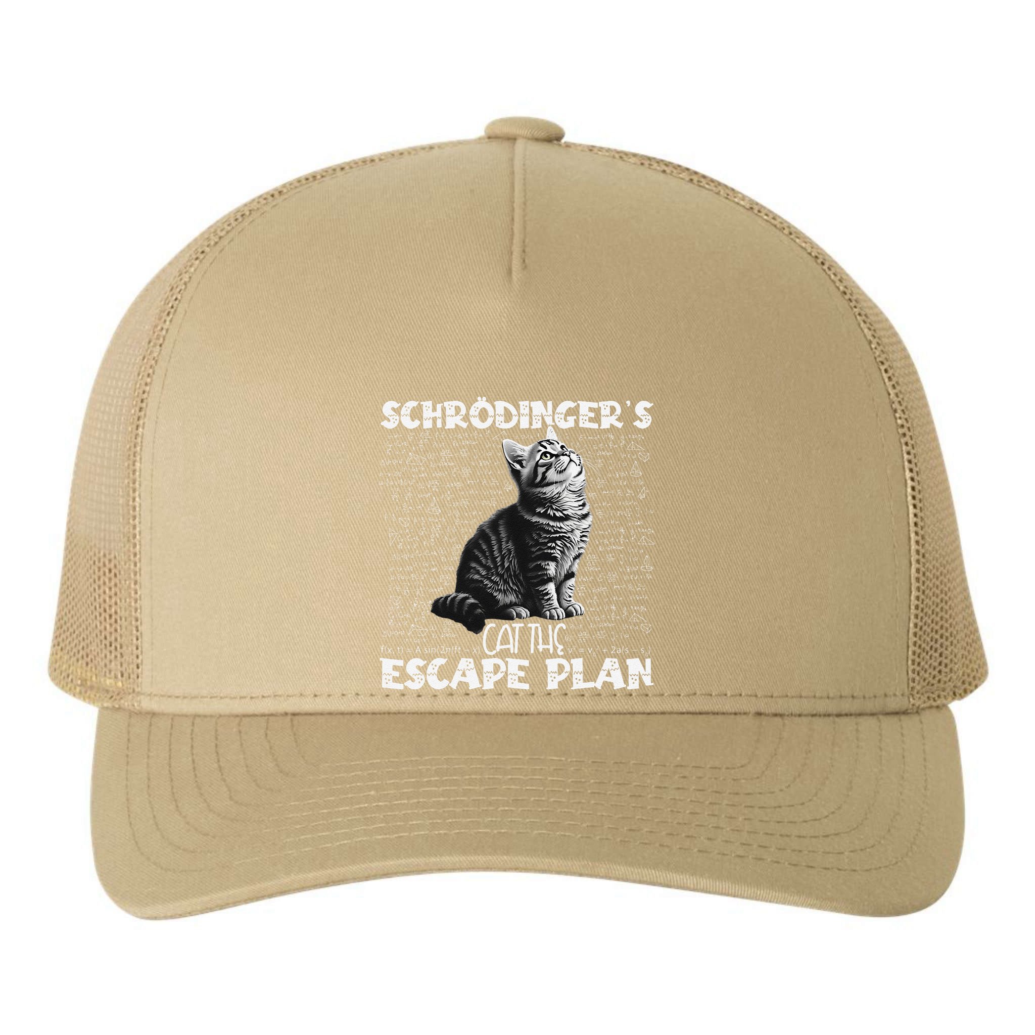 SchröDingerS Cat Escape Plan Phyzique Design Funny Cat Yupoong Adult 5-Panel Trucker Hat