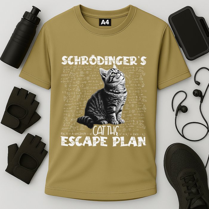 SchröDingerS Cat Escape Plan Phyzique Design Funny Cat Performance Shirt