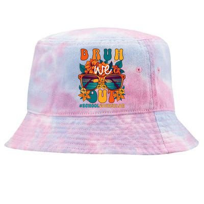 School Counselor End Of School Year Bruh We Out Gift Tie-Dyed Bucket Hat