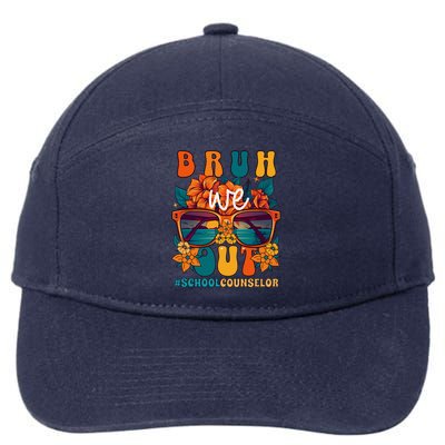 School Counselor End Of School Year Bruh We Out Gift 7-Panel Snapback Hat