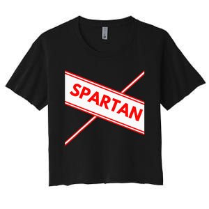 Spartan Cheerleader Easy Halloween Costume Design Women's Crop Top Tee