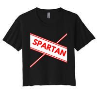 Spartan Cheerleader Easy Halloween Costume Design Women's Crop Top Tee