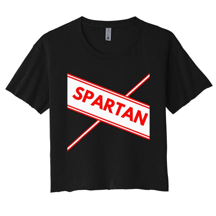 Spartan Cheerleader Easy Halloween Costume Design Women's Crop Top Tee