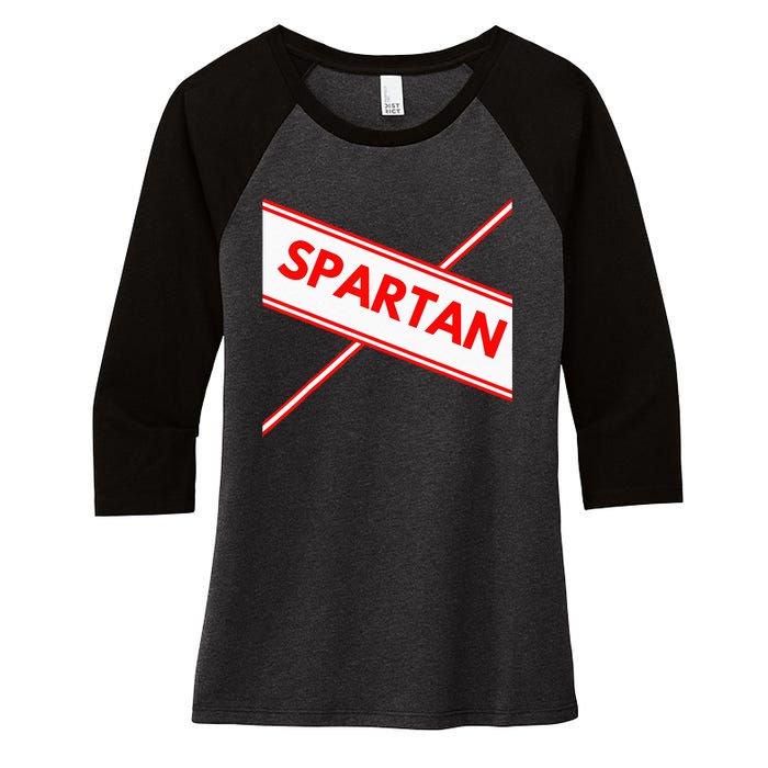 Spartan Cheerleader Easy Halloween Costume Design Women's Tri-Blend 3/4-Sleeve Raglan Shirt