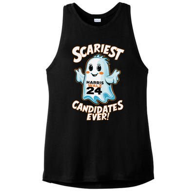 Scariest Candidates Ever Harris Walz 2024 Halloween Costume Ladies PosiCharge Tri-Blend Wicking Tank