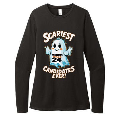 Scariest Candidates Ever Harris Walz 2024 Halloween Costume Womens CVC Long Sleeve Shirt