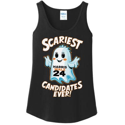 Scariest Candidates Ever Harris Walz 2024 Halloween Costume Ladies Essential Tank