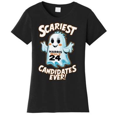 Scariest Candidates Ever Harris Walz 2024 Halloween Costume Women's T-Shirt