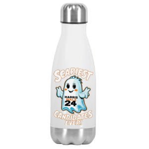 Scariest Candidates Ever Harris Walz 2024 Halloween Costume Stainless Steel Insulated Water Bottle