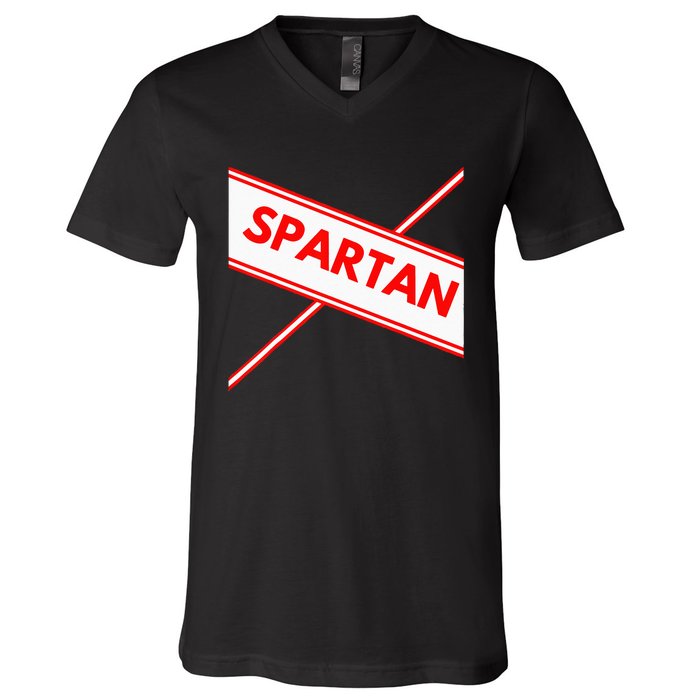 Spartan Cheerleader Easy Halloween Costume Design V-Neck T-Shirt