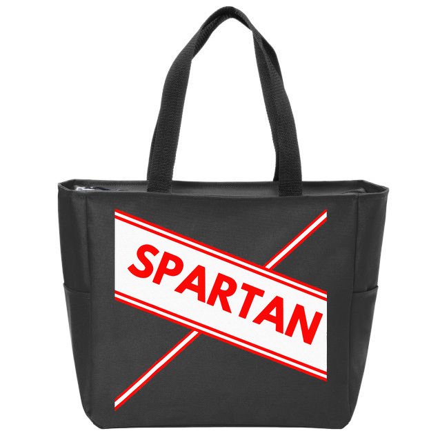Spartan Cheerleader Easy Halloween Costume Design Zip Tote Bag