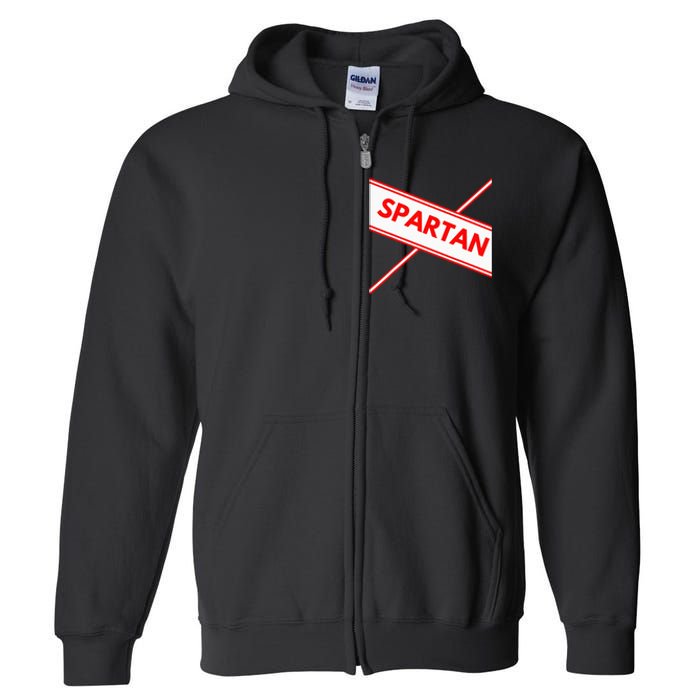 Spartan Cheerleader Easy Halloween Costume Design Full Zip Hoodie