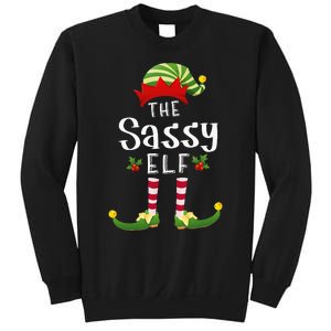 Sassy Christmas Elf Matching Pajama XMas Party  Sweatshirt