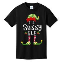 Sassy Christmas Elf Matching Pajama XMas Party  Kids T-Shirt