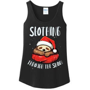 Sloth Christmas Eve Lazy Animal Santa Claus Xmas Day Ladies Essential Tank