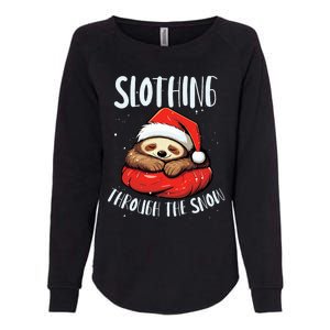 Sloth Christmas Eve Lazy Animal Santa Claus Xmas Day Womens California Wash Sweatshirt