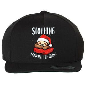 Sloth Christmas Eve Lazy Animal Santa Claus Xmas Day Wool Snapback Cap