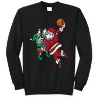 Santa Claus Elf Playing Basketball Christmas Pajama Sport XMas Sweatshirt