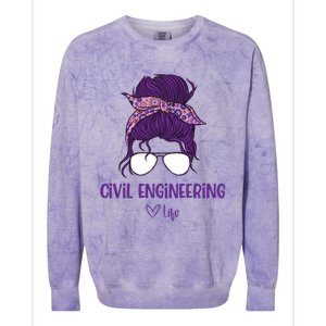 S Civil Engineering Life Civil Engineering Major Gift Colorblast Crewneck Sweatshirt