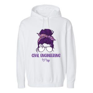 S Civil Engineering Life Civil Engineering Major Gift Garment-Dyed Fleece Hoodie