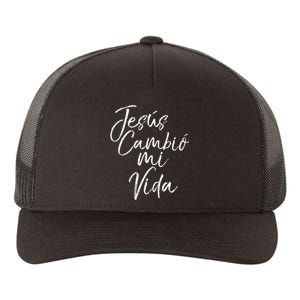 Spanish Christian EspañOl Bible Verse JesúS Cambió Mi Vida Yupoong Adult 5-Panel Trucker Hat