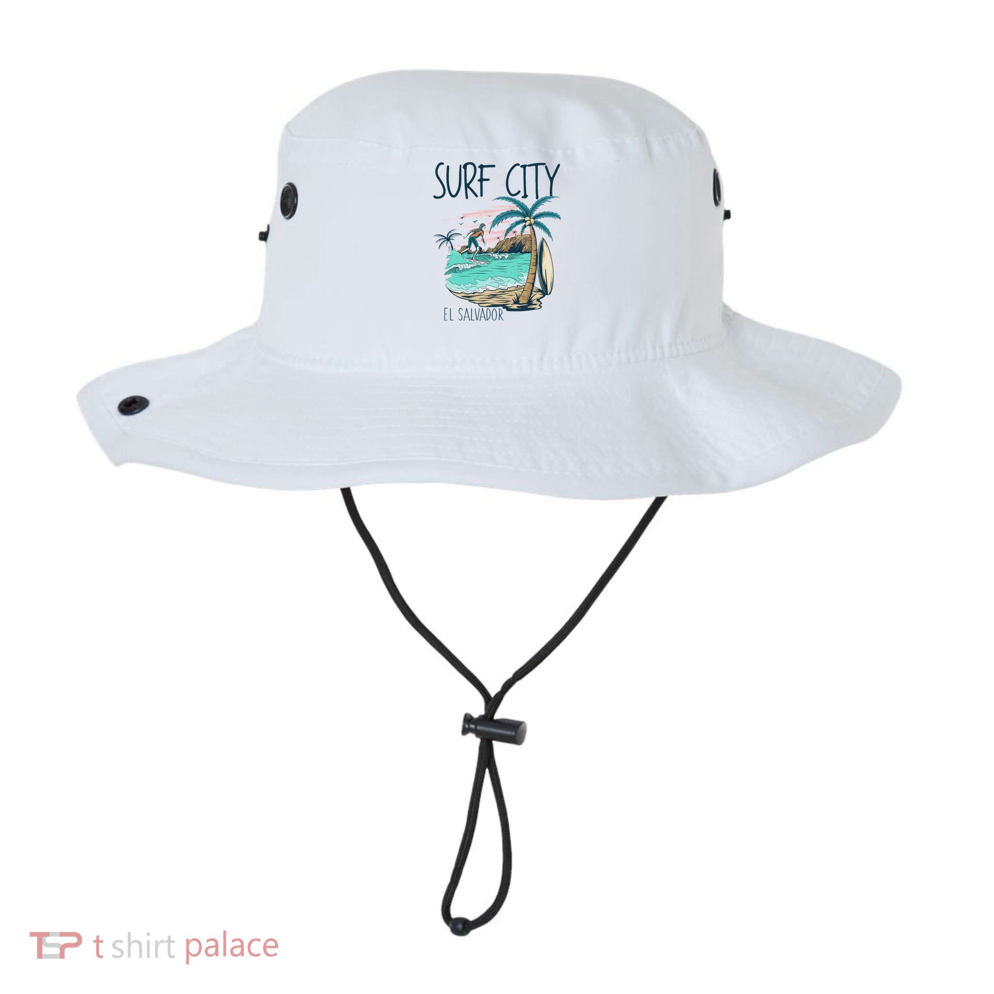 Surf City El Salvador Vintage Surfing Gifts El Salvadoreans Bucket Hat