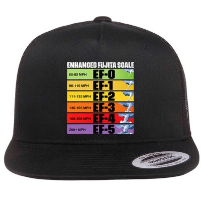 Storm Chasing Enhanced Fujita Scale Tornado Meteorologist Flat Bill Trucker Hat