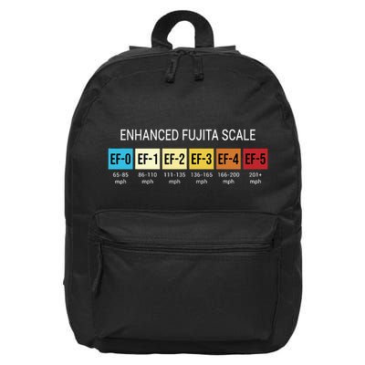 Storm Chasing Enhanced Fujita Scale Tornado Meteorologist 16 in Basic Backpack