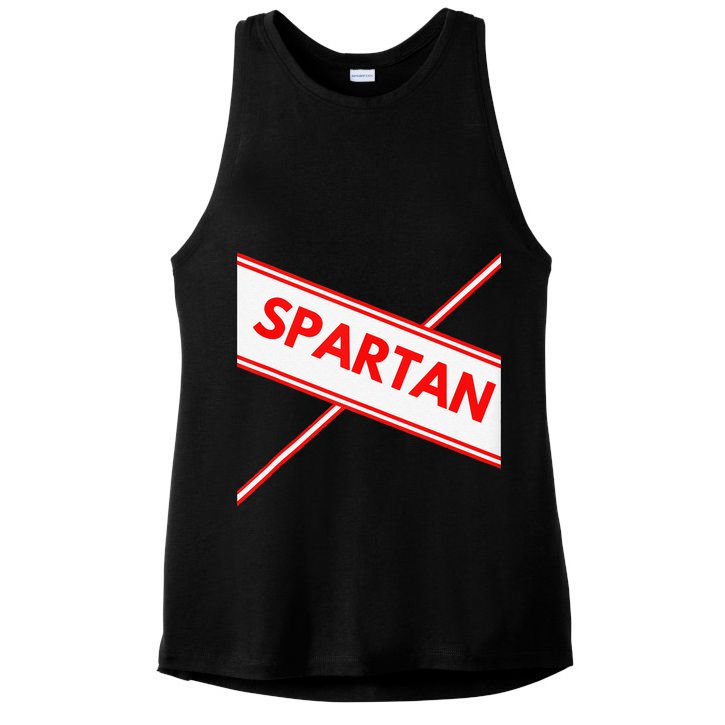 Spartan Cheerleader Easy Halloween Costume Design Ladies PosiCharge Tri-Blend Wicking Tank