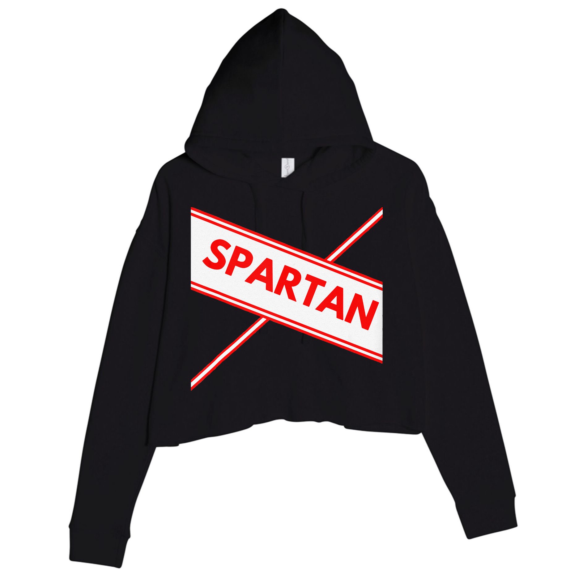 Spartan Cheerleader Easy Halloween Costume Design Crop Fleece Hoodie