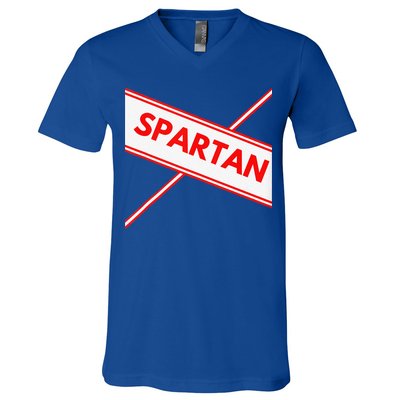 Spartan Cheerleader Easy Halloween Costume Design V-Neck T-Shirt