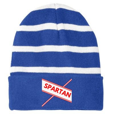 Spartan Cheerleader Easy Halloween Costume Design Striped Beanie with Solid Band