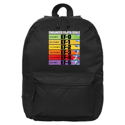 Storm Chasing Enhanced Fujita Scale Tornado Meteorologist 16 in Basic Backpack
