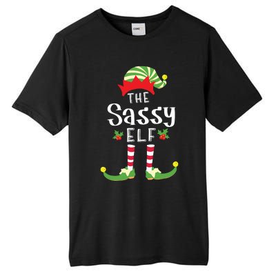 Sassy Christmas Elf Matching Pajama Xmas Party Tall Fusion ChromaSoft Performance T-Shirt