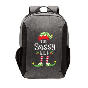 Sassy Christmas Elf Matching Pajama Xmas Party Vector Backpack