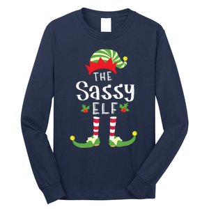 Sassy Christmas Elf Matching Pajama Xmas Party Long Sleeve Shirt