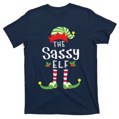 Sassy Christmas Elf Matching Pajama Xmas Party T-Shirt