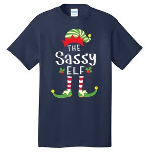 Sassy Christmas Elf Matching Pajama Xmas Party Tall T-Shirt