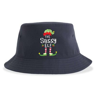 Sassy Christmas Elf Matching Pajama Xmas Party Sustainable Bucket Hat