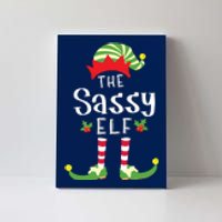 Sassy Christmas Elf Matching Pajama Xmas Party Canvas