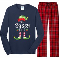 Sassy Christmas Elf Matching Pajama Xmas Party Long Sleeve Pajama Set