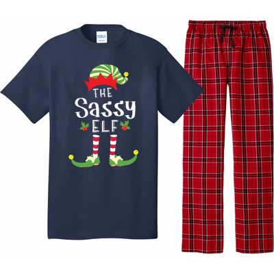 Sassy Christmas Elf Matching Pajama Xmas Party Pajama Set