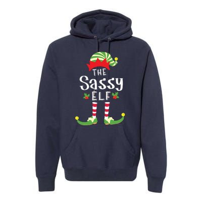 Sassy Christmas Elf Matching Pajama Xmas Party Premium Hoodie