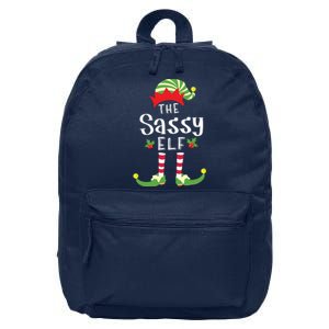 Sassy Christmas Elf Matching Pajama Xmas Party 16 in Basic Backpack