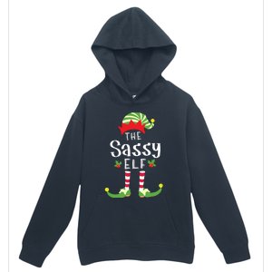 Sassy Christmas Elf Matching Pajama Xmas Party Urban Pullover Hoodie