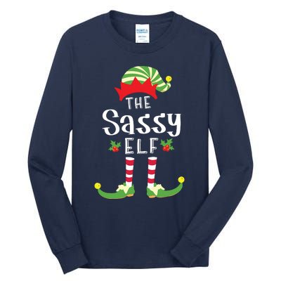 Sassy Christmas Elf Matching Pajama Xmas Party Tall Long Sleeve T-Shirt