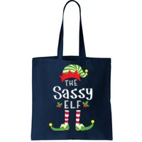 Sassy Christmas Elf Matching Pajama Xmas Party Tote Bag