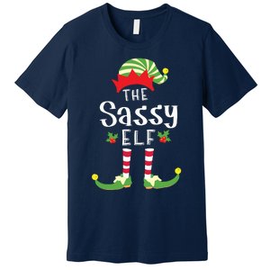 Sassy Christmas Elf Matching Pajama Xmas Party Premium T-Shirt